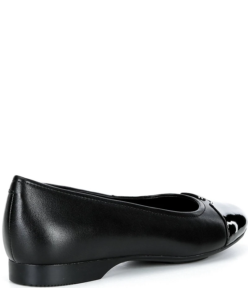 ECCO Elevate Patent Leather Toe Cap Ballet Flats