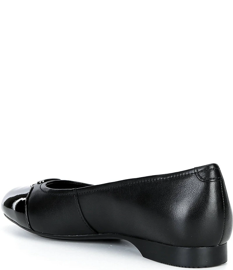 ECCO Elevate Patent Leather Toe Cap Ballet Flats