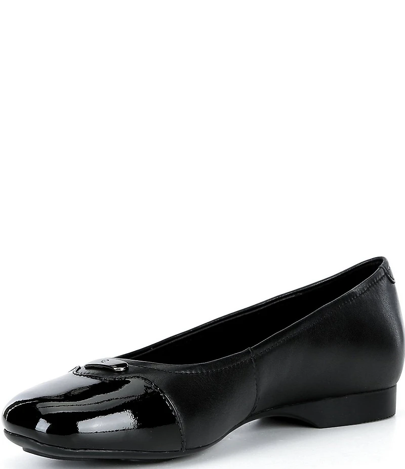 ECCO Elevate Patent Leather Toe Cap Ballet Flats