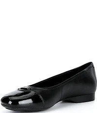ECCO Elevate Patent Leather Toe Cap Ballet Flats