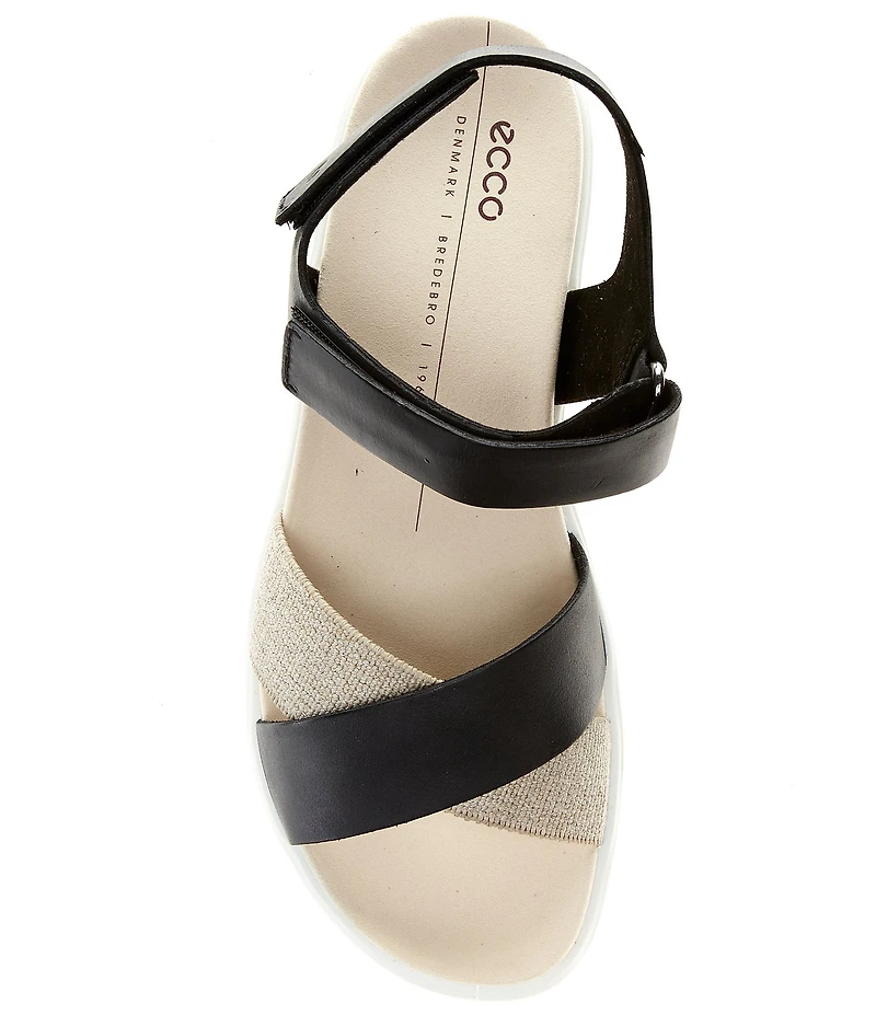 ECCO Flowt Leather Wedge Platform Sandals