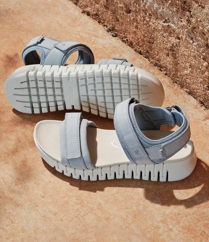 ECCO Gruuv Sol Leather Banded Sandals
