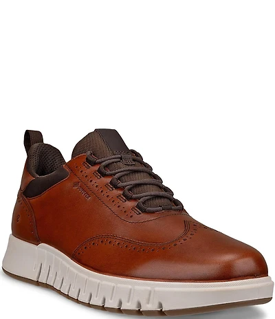 ECCO Men's Gruuv Studio Leather Wingtip Oxford Sneakers