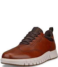 ECCO Men's Gruuv Studio Leather Wingtip Oxford Sneakers