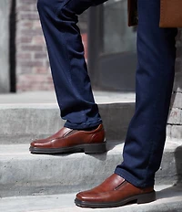 ECCO Men's Helsinki 2.0 Leather Apron Toe Slip-Ons