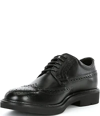 ECCO Men's Metropole London Leather Wingtip Brogue Detail Oxfords