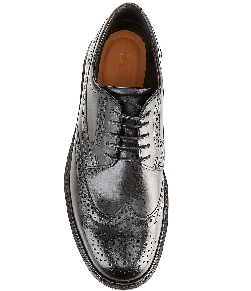 ECCO Men's Metropole London Leather Wingtip Brogue Detail Oxfords