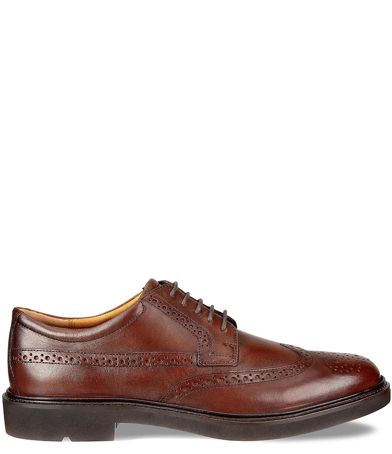 ECCO Men's Metropole London Leather Wingtip Brogue Detail Oxfords