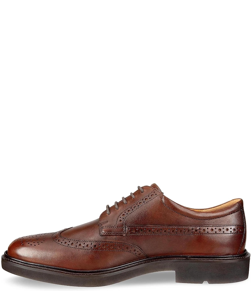 ECCO Men's Metropole London Leather Wingtip Brogue Detail Oxfords