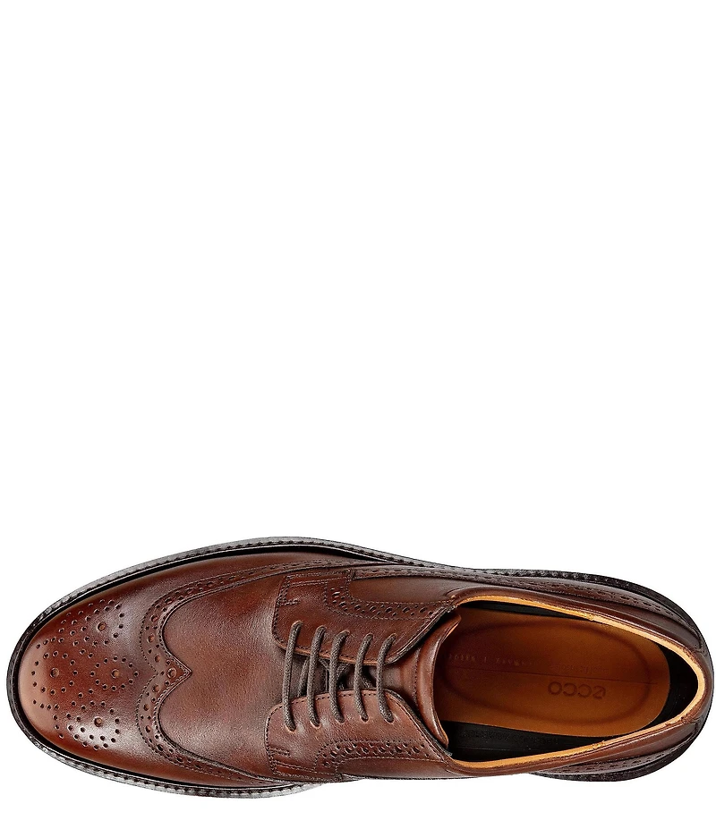 ECCO Men's Metropole London Leather Wingtip Brogue Detail Oxfords