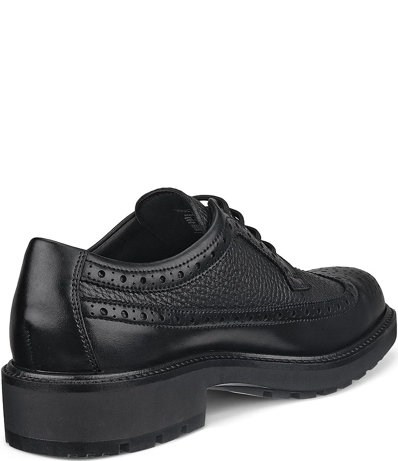 ECCO Men's Metropole Oslo Leather Brogue Detail Wingtip Oxfords