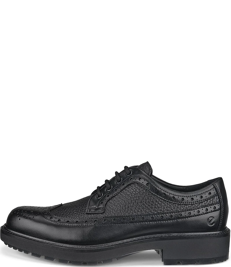 ECCO Men's Metropole Oslo Leather Brogue Detail Wingtip Oxfords