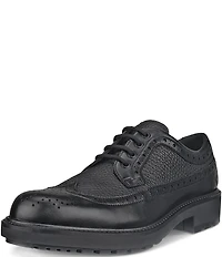 ECCO Men's Metropole Oslo Leather Brogue Detail Wingtip Oxfords