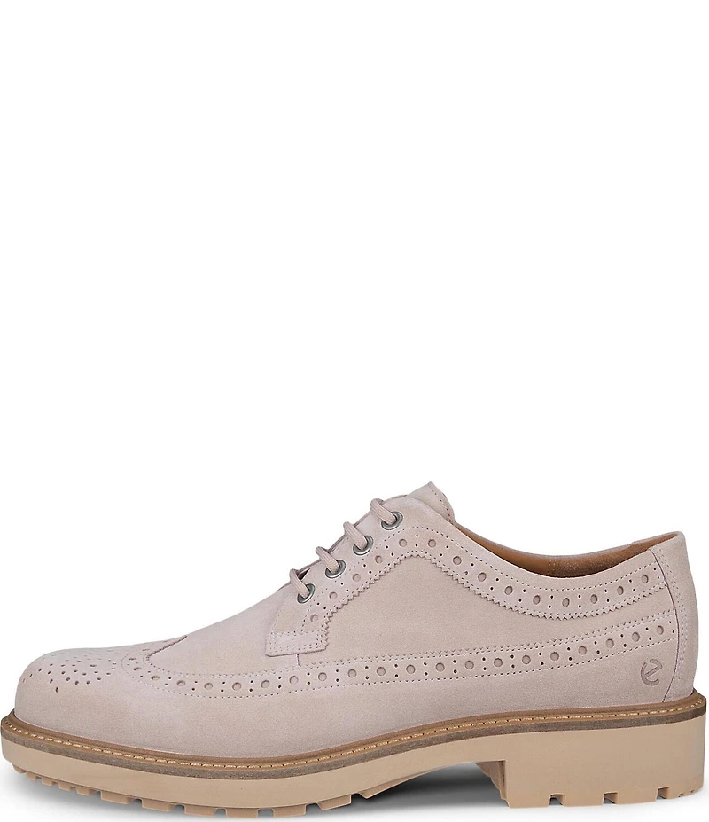 ECCO Men's Metropole Oslo Suede Brogue Detail Wingtip Oxfords