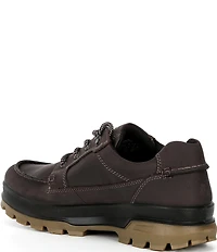 ECCO Men's Rugged Track Moc Toe Waterproof Oiled Nubuck Lace Up Oxfords