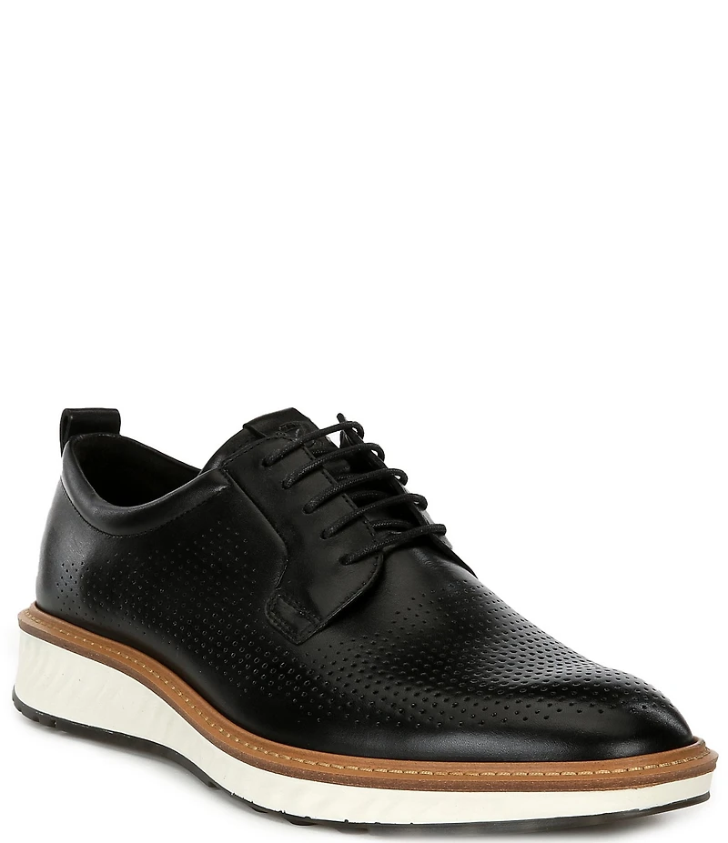 ECCO Men's St.1 Hybrid Perforated Leather Lace Up Oxfords