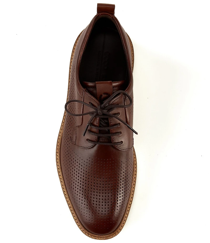 ECCO Men's St.1 Hybrid Perforated Leather Lace Up Oxfords
