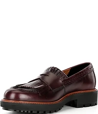 ECCO Metropole Oslo Leather Kiltie Brogue Detail Penny Loafers