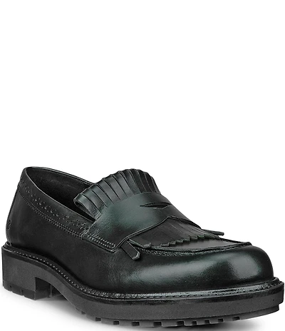 ECCO Metropole Oslo Leather Kiltie Brogue Detail Penny Loafers
