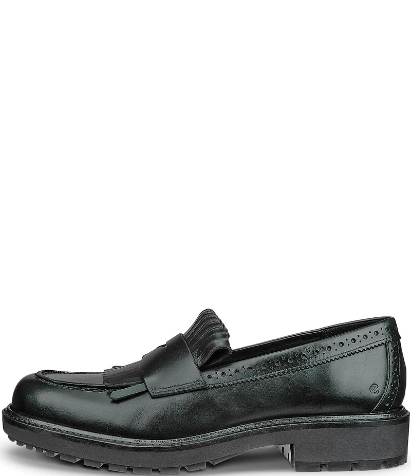 ECCO Metropole Oslo Leather Kiltie Brogue Detail Penny Loafers
