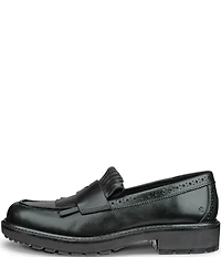 ECCO Metropole Oslo Leather Kiltie Brogue Detail Penny Loafers