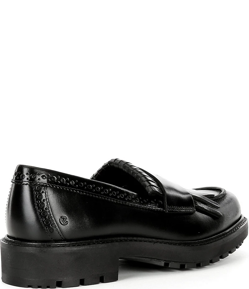 ECCO Metropole Oslo Leather Kiltie Brogue Detail Penny Loafers