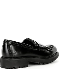 ECCO Metropole Oslo Leather Kiltie Brogue Detail Penny Loafers