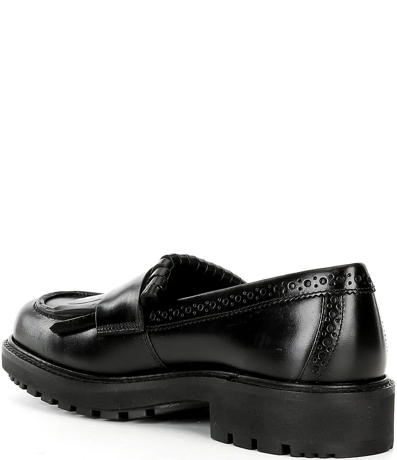 ECCO Metropole Oslo Leather Kiltie Brogue Detail Penny Loafers
