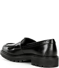 ECCO Metropole Oslo Leather Kiltie Brogue Detail Penny Loafers