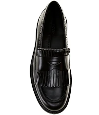ECCO Metropole Oslo Leather Kiltie Brogue Detail Penny Loafers
