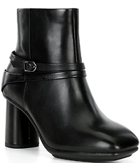 ECCO Sculpted Alba 6 Leather Buckle Detail Booties