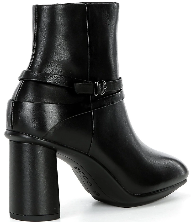 ECCO Sculpted Alba 6 Leather Buckle Detail Booties