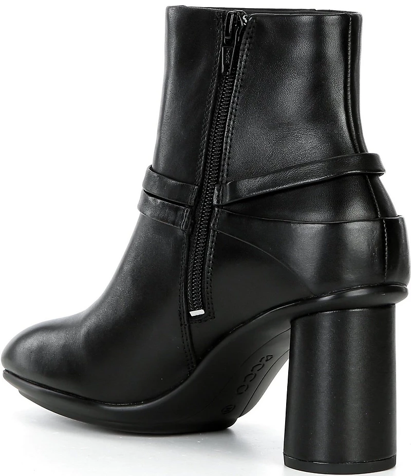 ECCO Sculpted Alba 6 Leather Buckle Detail Booties