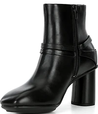 ECCO Sculpted Alba 6 Leather Buckle Detail Booties