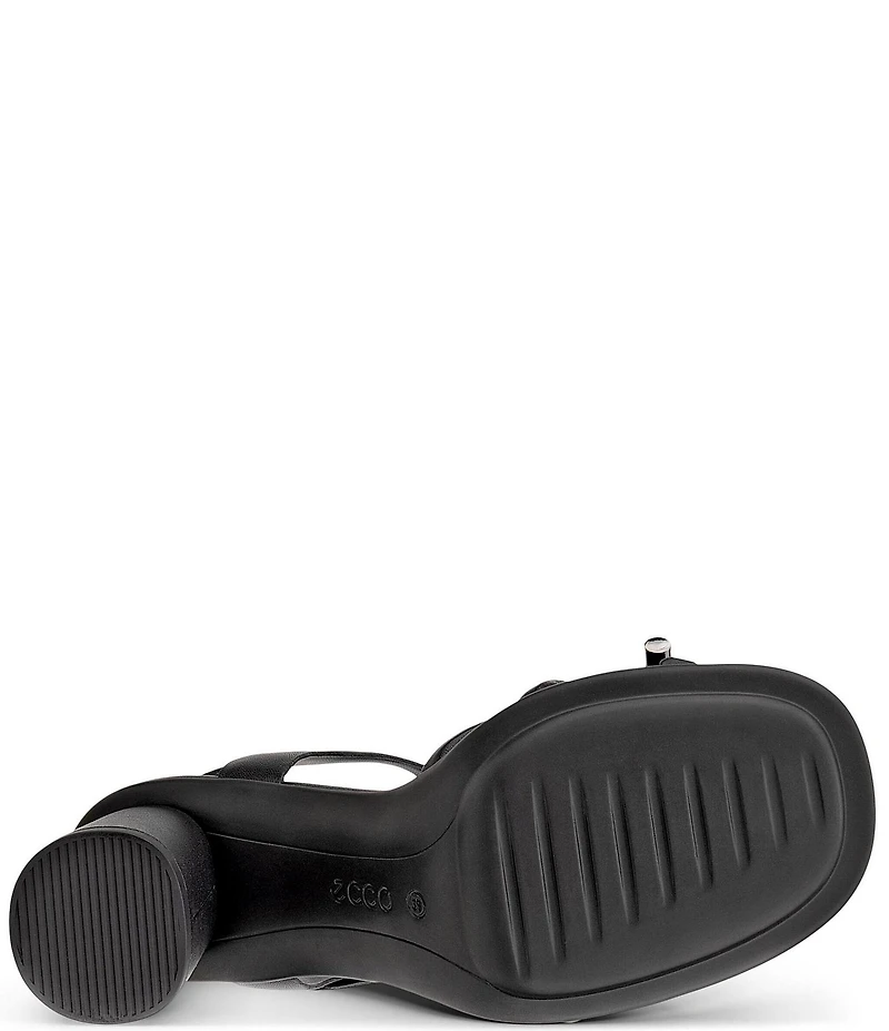 ECCO Sculpted Alba 6 Leather Knot Detail Block Heel Dress Sandals