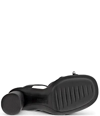 ECCO Sculpted Alba 6 Leather Knot Detail Block Heel Dress Sandals