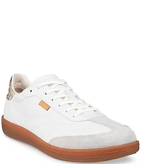 ECCO Soft 11 Leather Snake Print Lace Up Sneakers