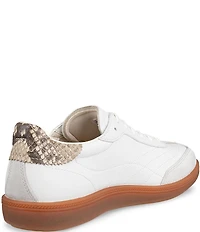 ECCO Soft 11 Leather Snake Print Lace Up Sneakers