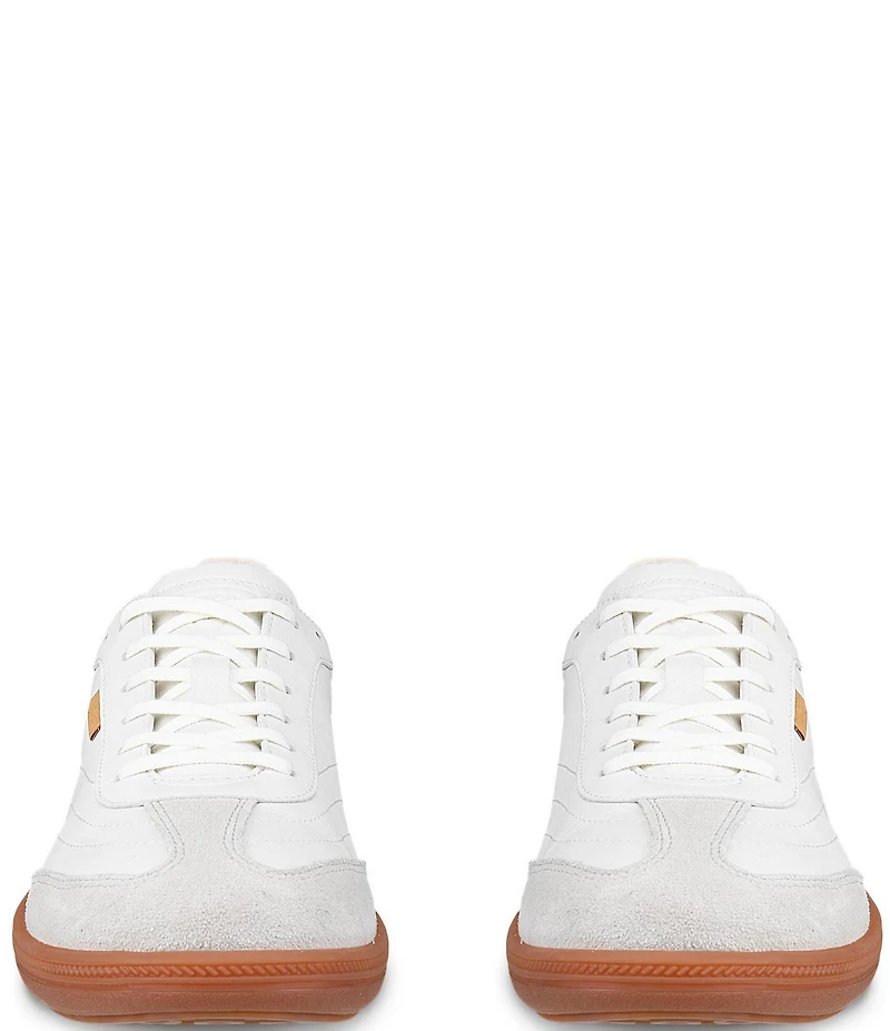 ECCO Soft 11 Leather Snake Print Lace Up Sneakers