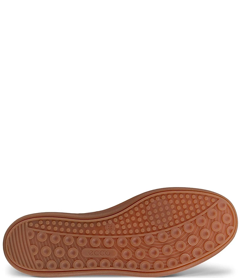 ECCO Soft 11 Leather Snake Print Lace Up Sneakers