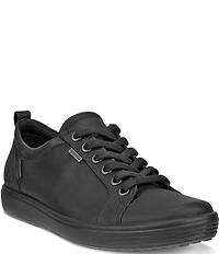 ECCO Soft 7 Leather Gore-Tex Lace Up Sneakers