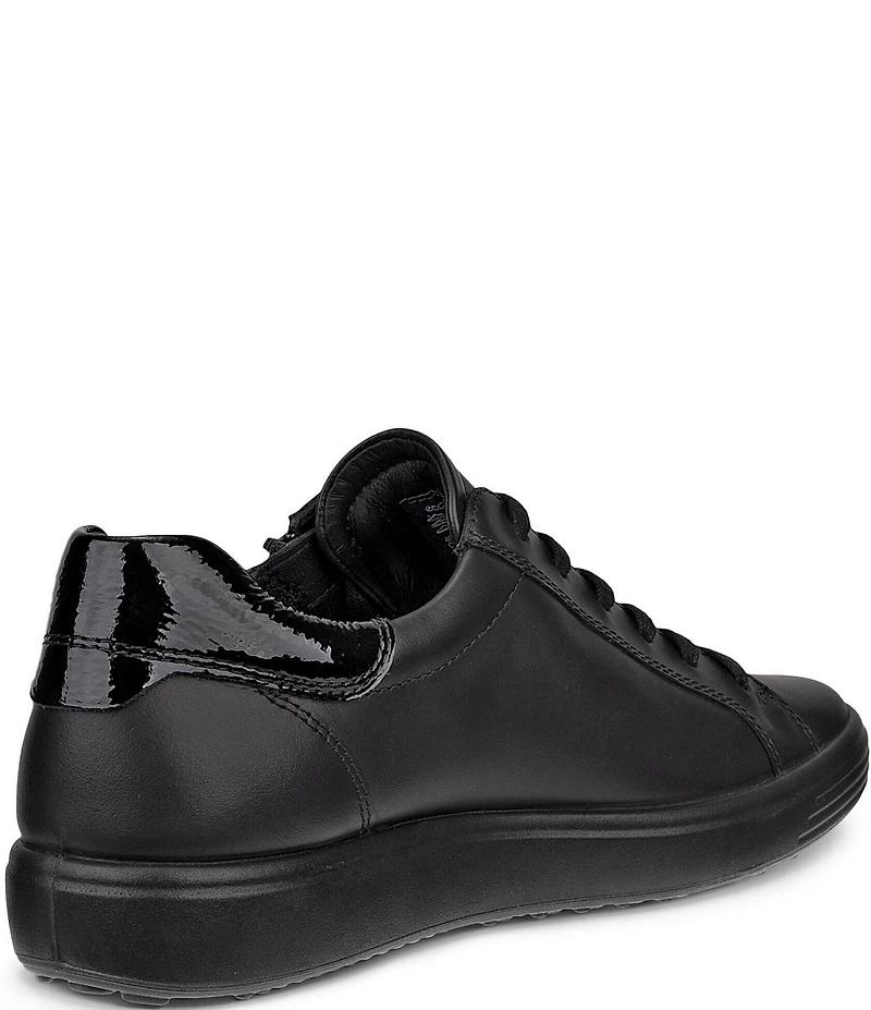 ECCO Soft 7 Leather Side Zip Sneakers