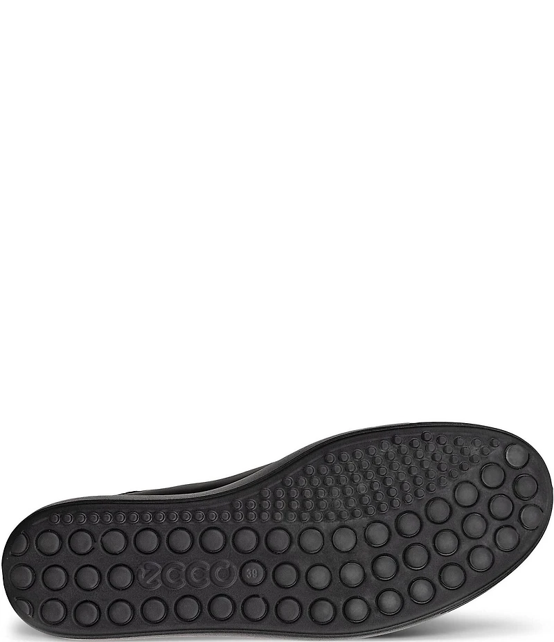 ECCO Soft 7 Leather Side Zip Sneakers