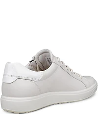 ECCO Soft 7 Leather Side Zip Sneakers
