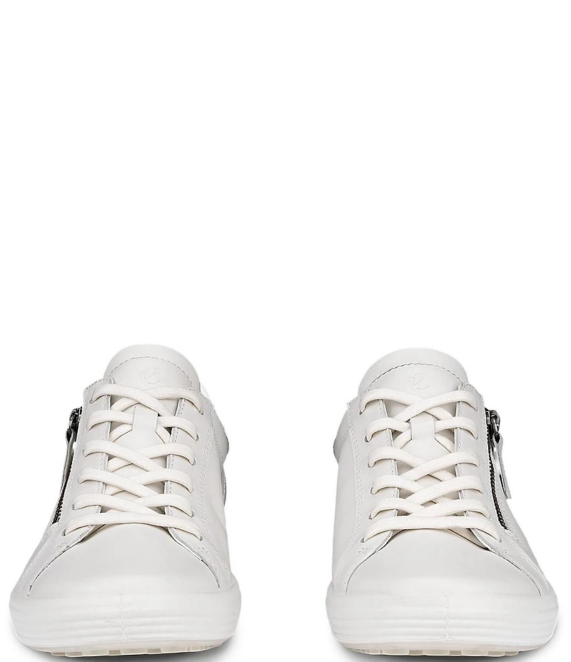 ECCO Soft 7 Leather Side Zip Sneakers
