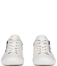 ECCO Soft 7 Leather Side Zip Sneakers