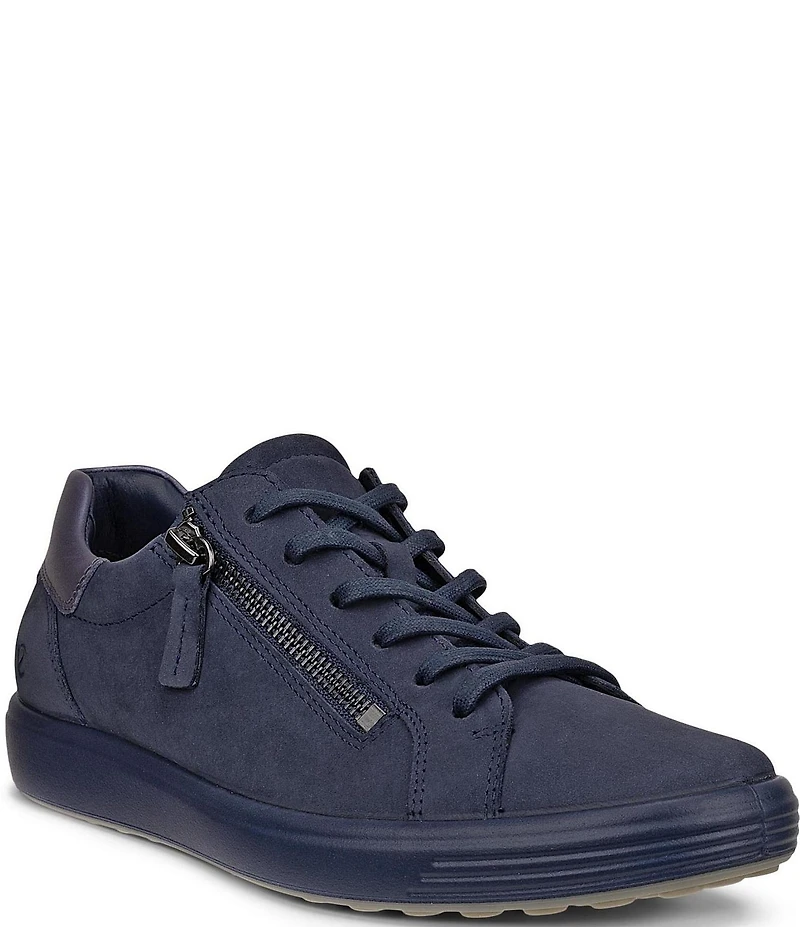 ECCO Soft 7 Nubuck Side Zip Sneakers