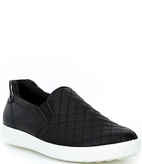 ECCO Soft 7 Quilted Leather Slip On Sneakers