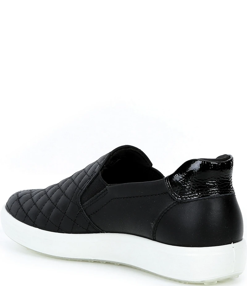 ECCO Soft 7 Quilted Leather Slip On Sneakers