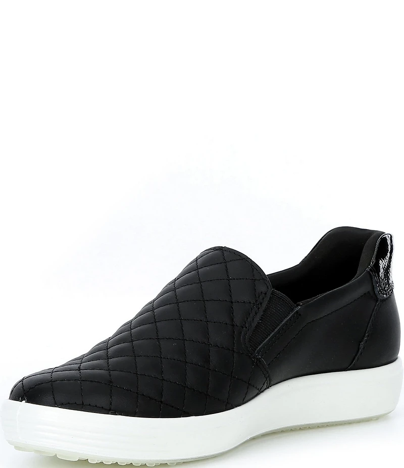 ECCO Soft 7 Quilted Leather Slip On Sneakers